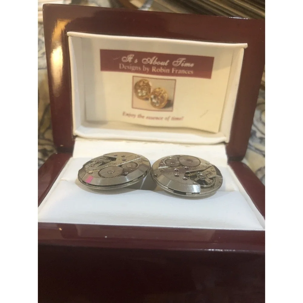 It's About Time Designs by Robin‎ Frances Vintage Watch Part Cufflinks